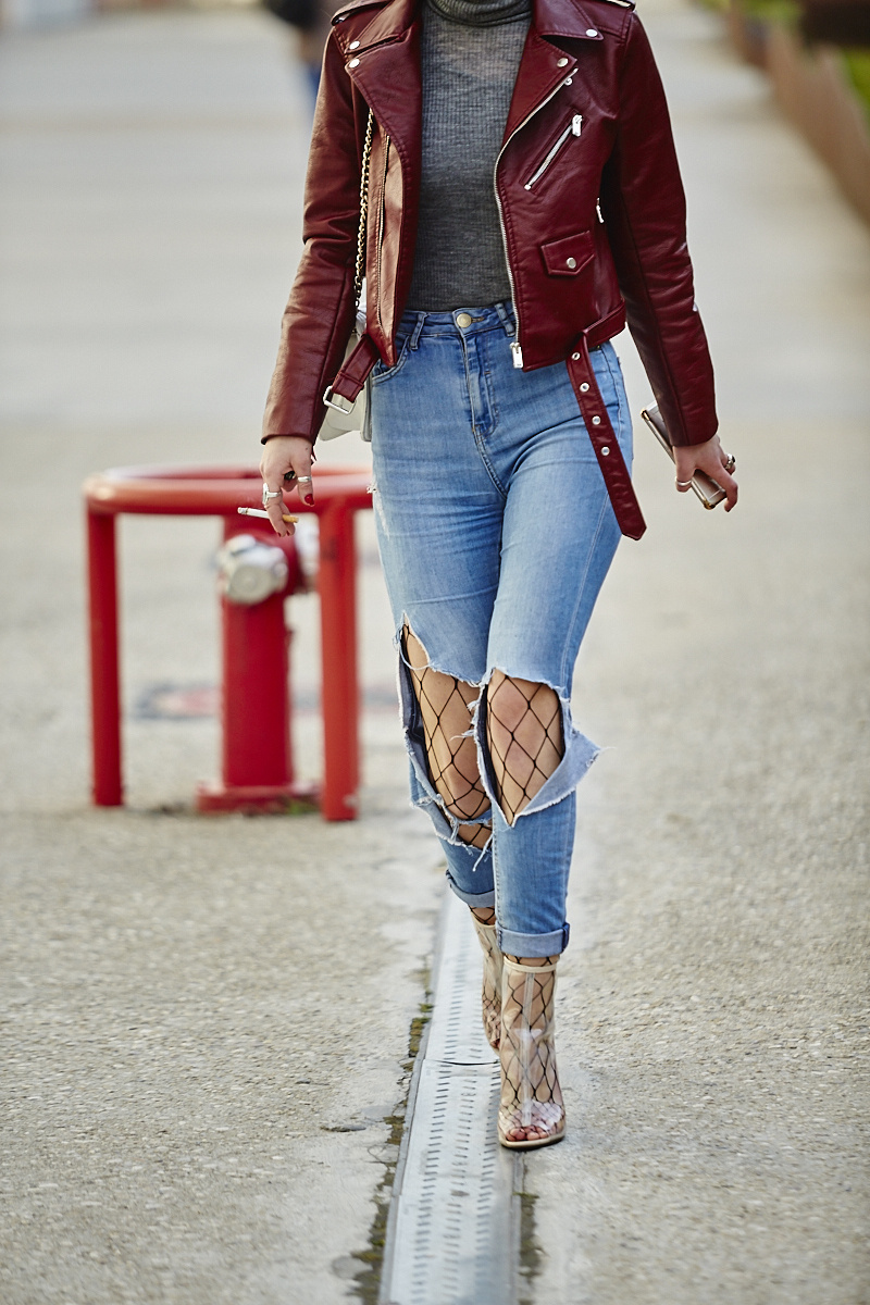 medias rejilla rasgados mercedes benz fashion week madrid street style - BE TRENDY FRIEND